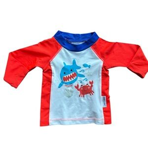 Zooccini deep sea mates UPF  50 baby rash guard, sz 3-6 month, NWTS